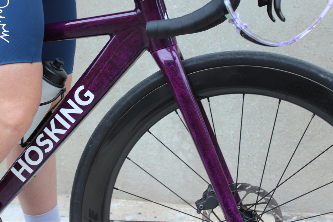 Chloe Hosking on a Hosking Bike