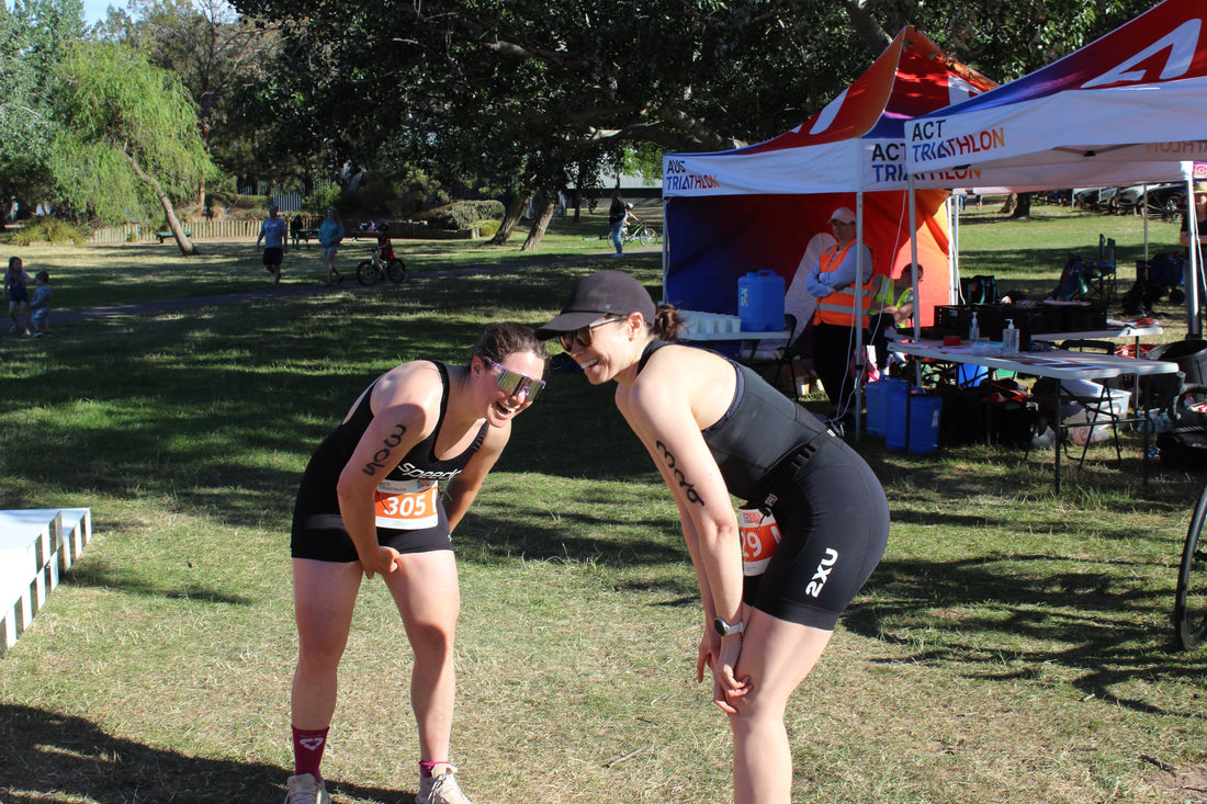 Chloe Hosking Celebrates Her Triathlon Win