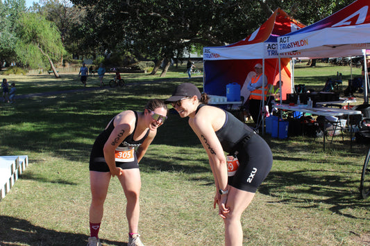 Chloe Hosking Celebrates Her Triathlon Win