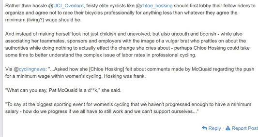 Think Piece: World Cycling Transgender Ban